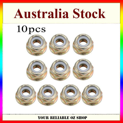 10x 10mm Mowers Blade Nut Left Head M10 X1.25 Hand Trimmer Gearbox Brush Cutter