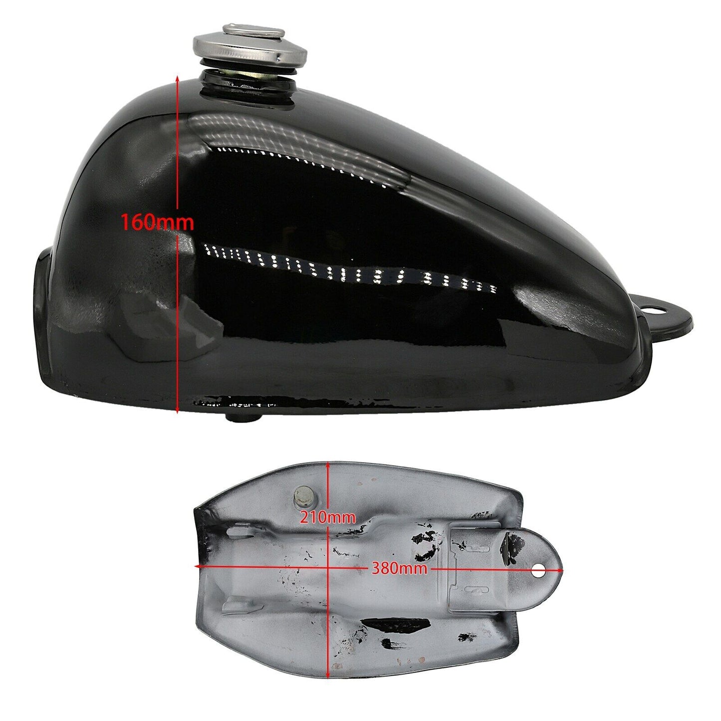 BLACK Petrol Fuel Gas Tank For Honda Z50 Z50A Z50J Z50R Mini Trail Monkey Bike