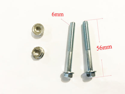 2X 6mm MOUNTING BOLT NUT FITS MOST PLASTIC AND STEEL LAWN MOWER THROTTLE CONTROL