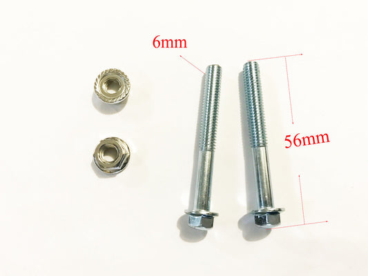 2X 6mm MOUNTING BOLT NUT FITS MOST PLASTIC AND STEEL LAWN MOWER THROTTLE CONTROL