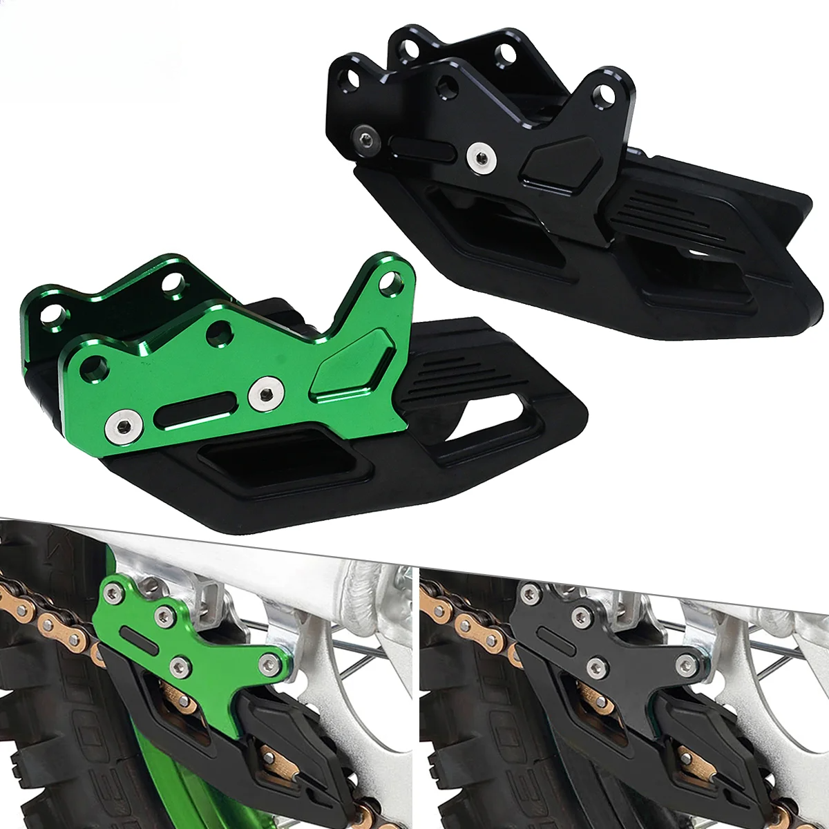 CNC Chain Guide Gurad Protector For Kawasaki KX250 KX450 KX250F KX450F KLX450R