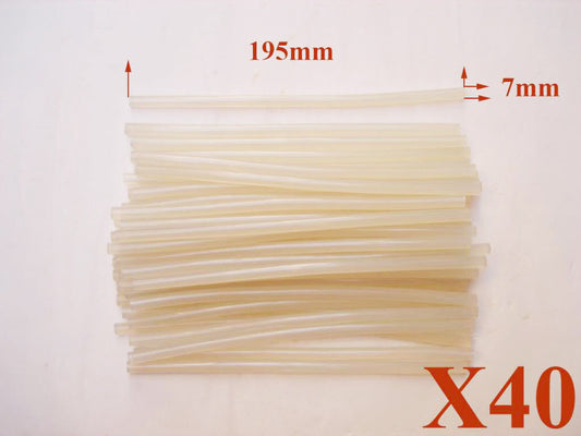40X 7mm 195mm Hot Gun Melt Glue Stick School Scrapbooking Kids Art Craft DIY