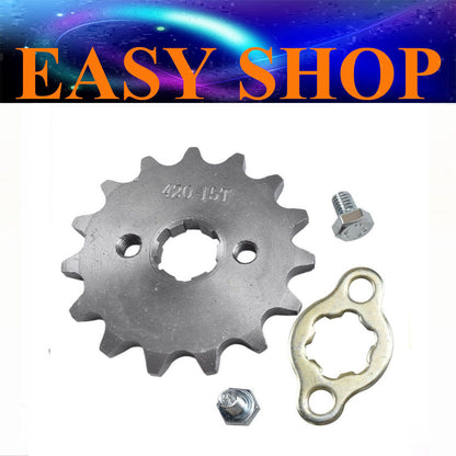 17mm 420T 15 Tooth FRONT CHAIN SPROCKET COG 110cc 125cc 150cc Yamaha KTM HONDA