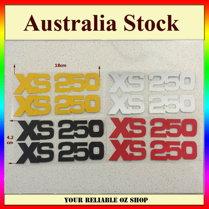 YAMAHA XS250 SIDE PANEL DECALS STICKERS PETROL FUEL TANK EMBLEM MOTORCYCLE BIKE