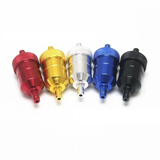 INLINE ALLOY CNC 8MM Petrol Fuel Filter 50cc 90cc 110cc 125cc DIRT PIT PRO BIKE