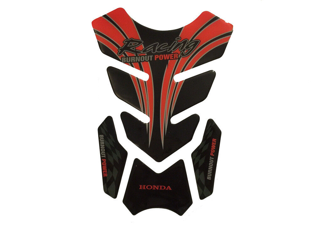 HONDA RED RACING BURNOUT POWER GAS FUEL PETROL TANK PAD PROTECTOR MOTOCROSS BIKE