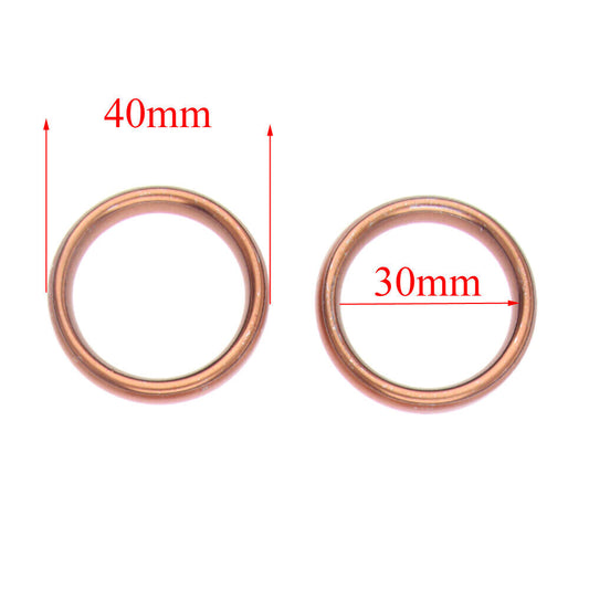 2X 40mm 30mm Exhaust Pipe Muffler Gasket Seal O-Ring Honda CG125 GY6 125cc 150cc