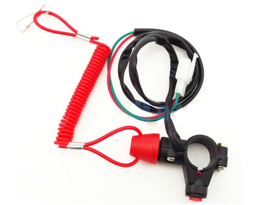 2 Wire Safety Tether KILL Stop SWITCH 49cc 50CC TDR Foxico Motowork Atomic DHZ