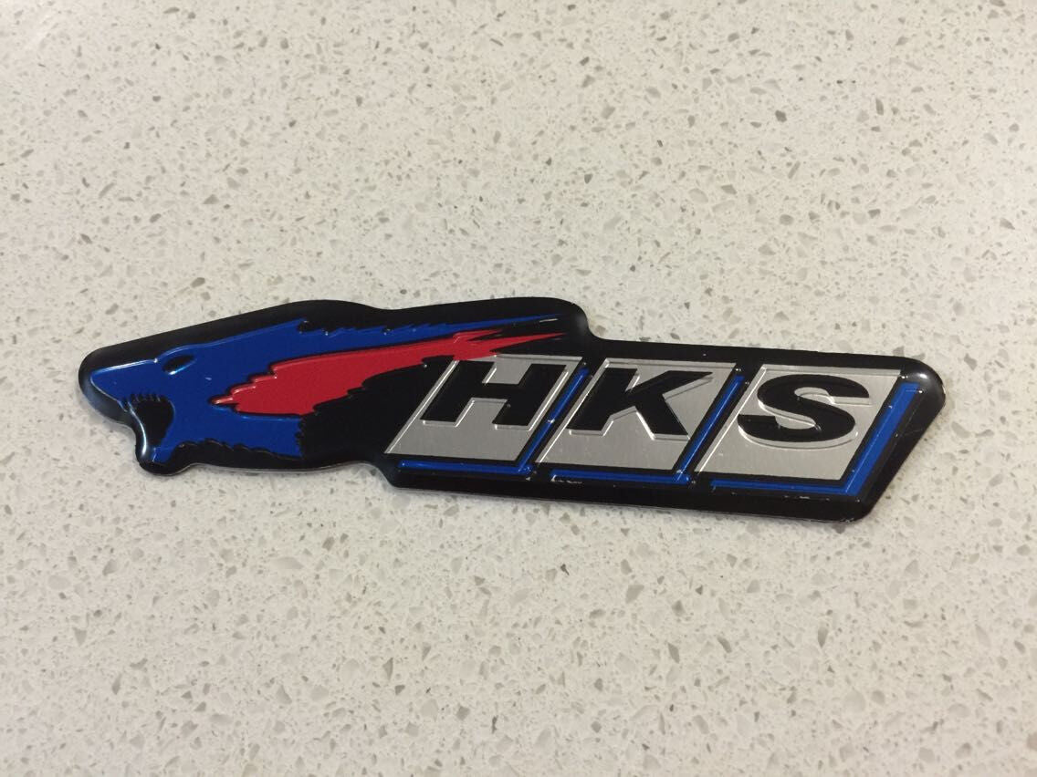 Alloy Logo Badge Sticker HKS BMW HONDA YAMAHA DUCATI SUZUKI BENZ FERRARI JAOS
