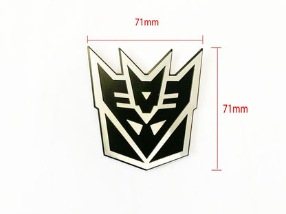 3X Alloy Transformer Decepticon Sticker Decal Car Ute Caravan Emblem Badge Bike