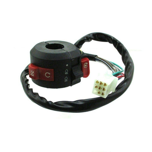 8 Wire START KILL LIGHT SWITCH BUTTON 50/70/90/107/110/125cc ATV QUAD BUGGY BIKE