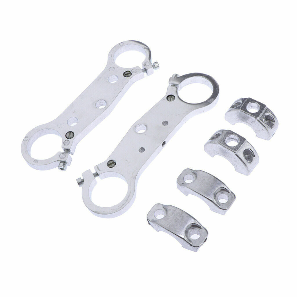 Fork Triple Tree Plate Handlebar Clamp Holder For 47 49cc Mini Moto Pocket Bike
