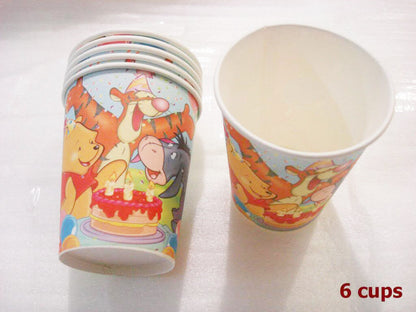 Baby Shower Birthday Party Supply Winnie Table Disposal Cup Plate Card Boy Girl