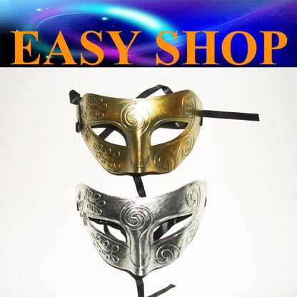 Silver + Gold Mask Costume Masquerade Cosplay Party Venetian Ball Roman Eye