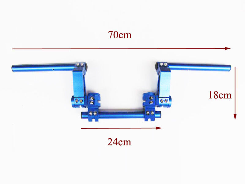 Blue Adjustable Steering Handle Bar Suzuki Honda Kawasaki Yamaha Motorcycle Bike
