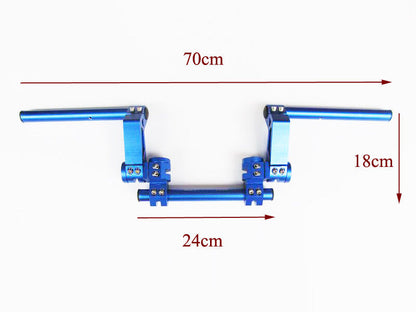 Blue Adjustable Steering Handle Bar Suzuki Honda Kawasaki Yamaha Motorcycle Bike