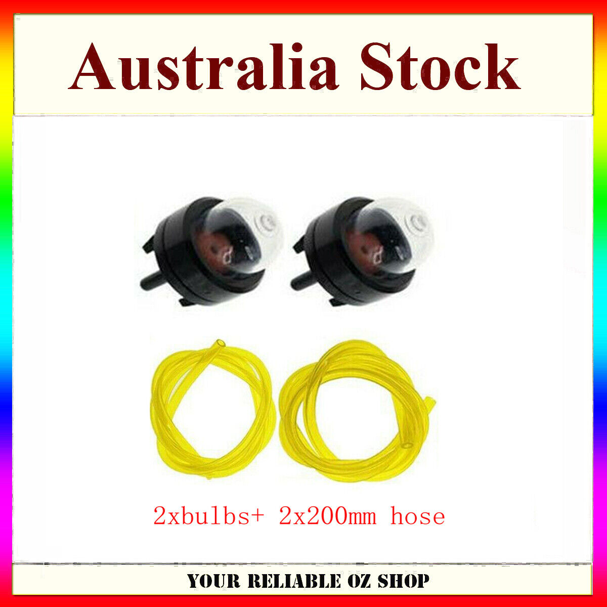 2 Pcs General Primer Bulb & Fuel Hose Line for Chainsaws Brushcutters Trimmer
