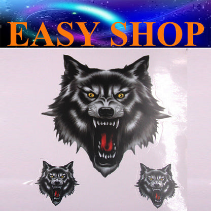 Funny Wolf Head Sticker Decal Car Bike Dirt Buggy ATV Quad Ute Camper Trailer