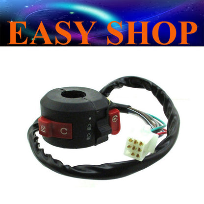 8 Wire START KILL LIGHT SWITCH BUTTON 50/70/90/107/110/125cc ATV QUAD BUGGY BIKE