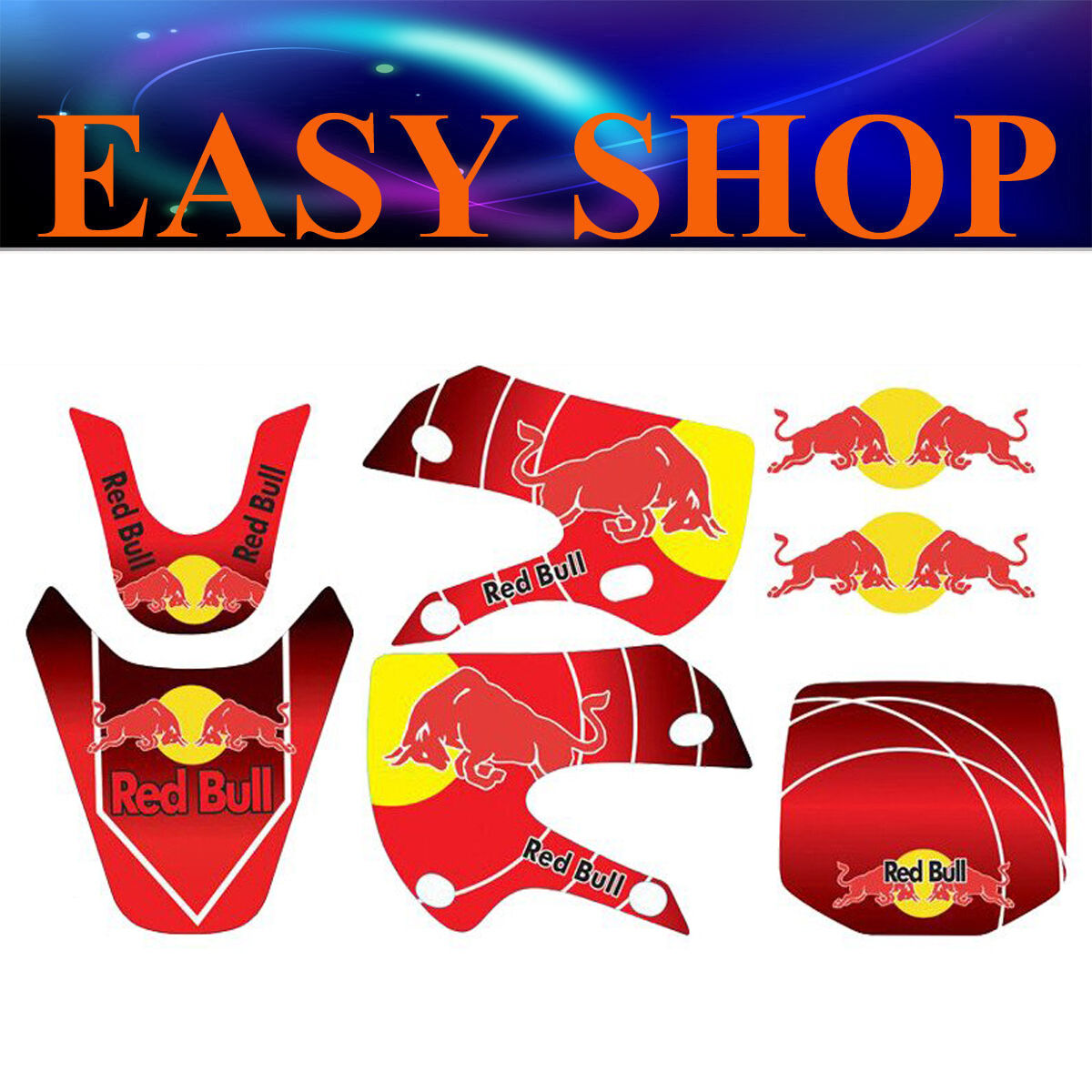 Monster Sticker Decal Kit Rockstar KAWASAKI KX65 KLX110 125cc Dirt Bike Pit Pro