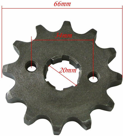 20mm 530 12T TOOTH FRONT CHAIN SPROCKET COG 125cc 150cc 250cc Roketa Orion Lifan