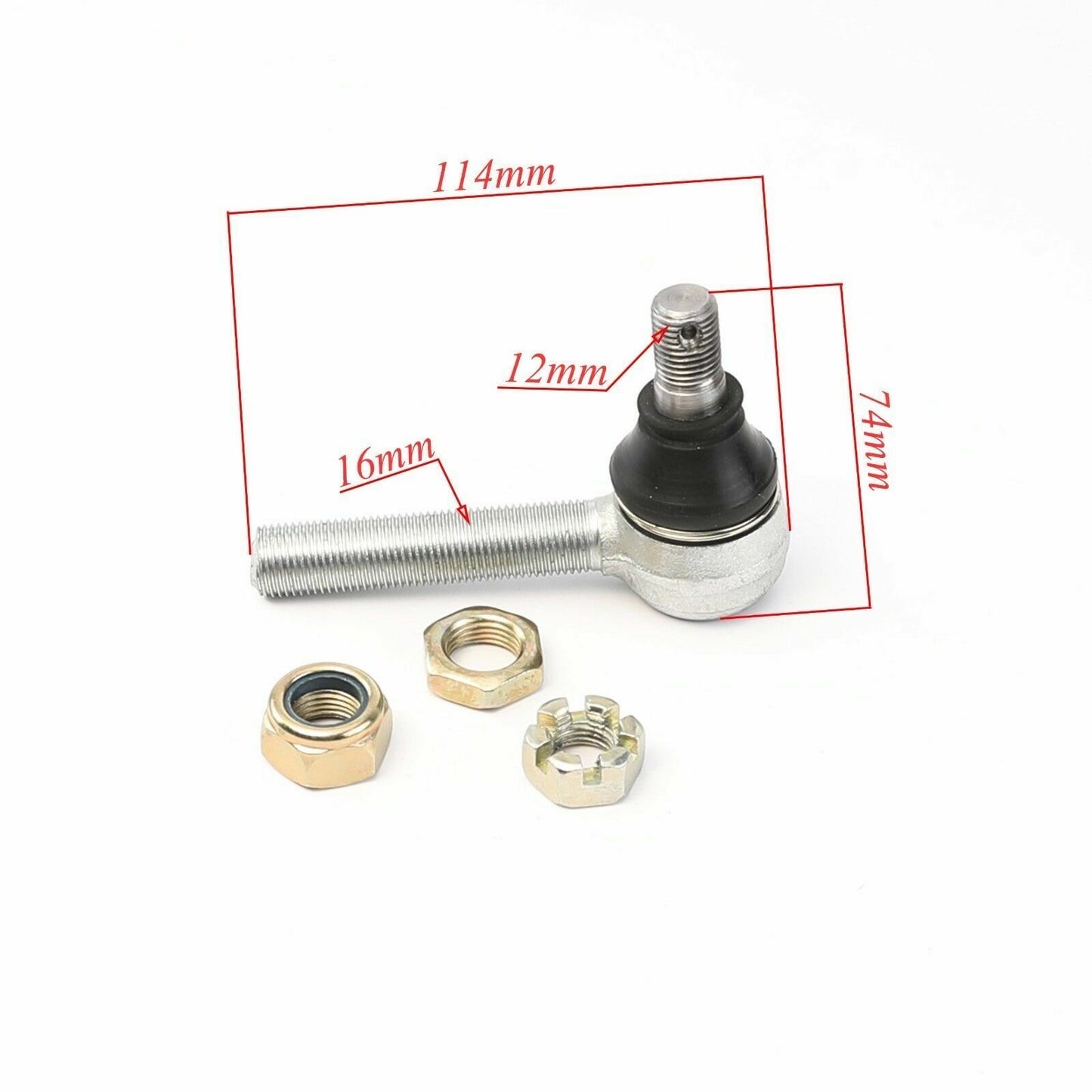 12mm 16mm Bolt Tie Rod End Ball Joiner 150cc 250cc Quad ATV Buggy Gokart Bike