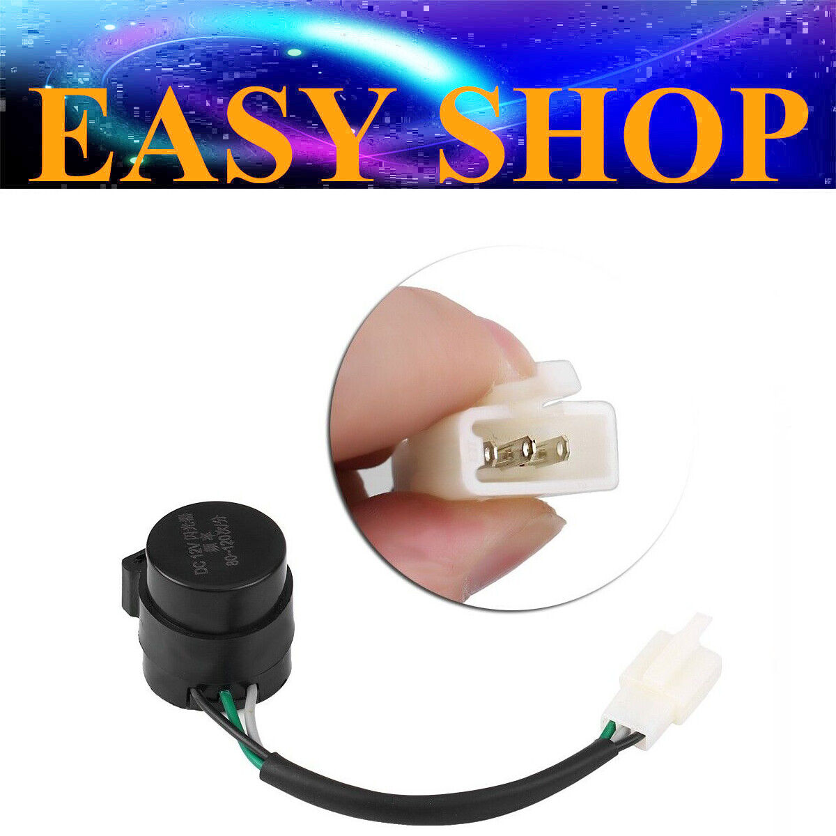 3 Wire Turn Signal Flasher buzzer Scooter GY6 50/125/150cc 139QMB 152QMI 157QMJ