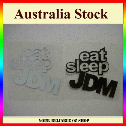 JDM FUNNY EAT SLEEP STICKER VINYL DECAL 4WD CAR WINDOW WINDSCREEN DRIFT UTE BIKE