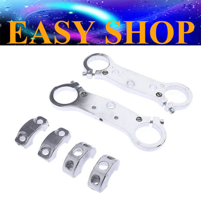 Fork Triple Tree Plate Handlebar Clamp Holder For 47 49cc Mini Moto Pocket Bike