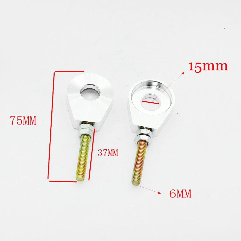 15mm 75MM CNC Axle Chain Adjuster Tensioner Block CRF50 KLX110 SSR Honda yamaha