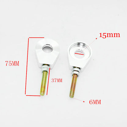 15mm 75MM CNC Axle Chain Adjuster Tensioner Block CRF50 KLX110 SSR Honda yamaha