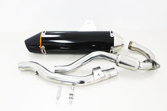 38mm BLACK Full Exhaust Muffler Pipe System For Honda CRF150F CRF230F 2003-2016