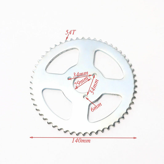 29mm T8F 54T Tooth Rear Chain Sprocket Gear MY1020 1000w Electric Scooter Motor