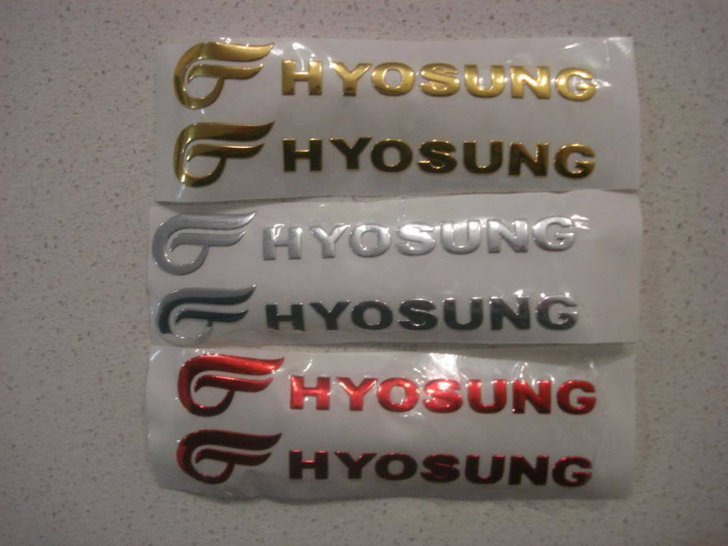Hyosung 3D Sticker Decal Badge Emblem Logo Bike ATV Quad Motorcycle Fuel Tank