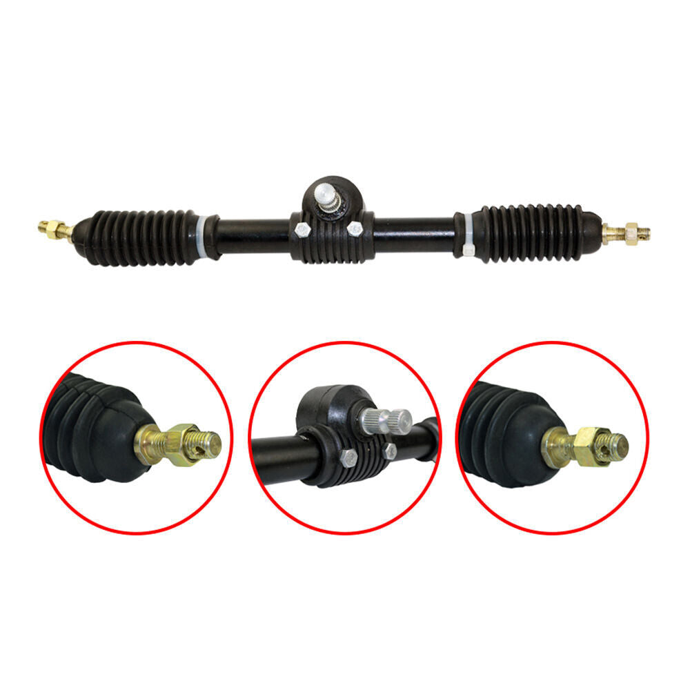 30cm Steering Wheel Assembly Tie Rod Rack Adjustable Shaft For Go Kart 110cc