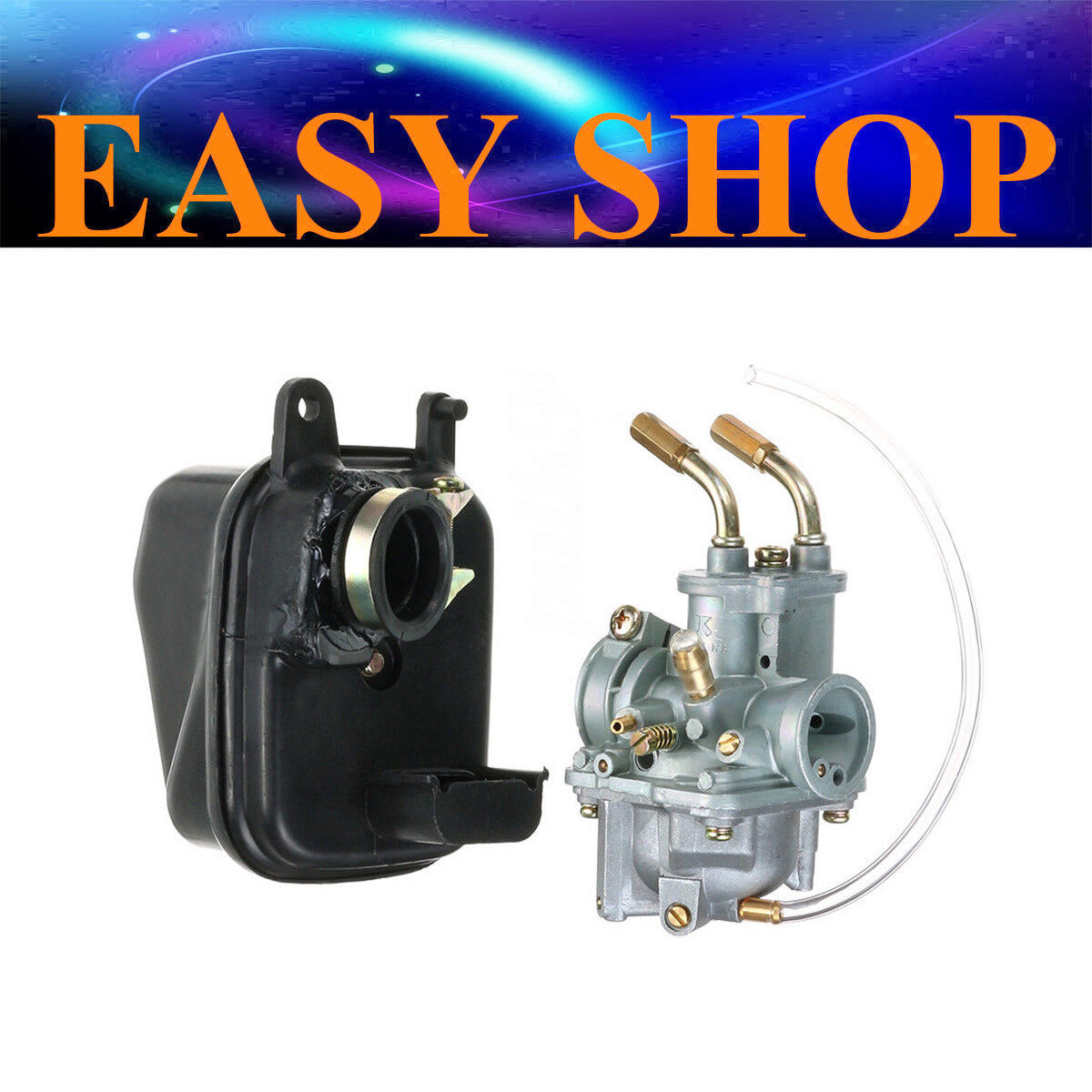 CARBURETOR CARBY + AIR FILTER FOAM BOX FOR YAMAHA PEEWEE 50cc PW50 PY50 Y-ZINGER