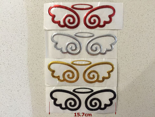 3D Angel Wings Sticker Decal Badge Emblem Car Toyota Mazda ATV Quad Motor Bike