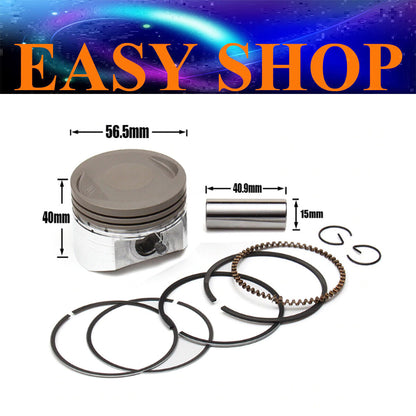 56.5mm 15mm Pin Piston Rings Cylinder Head Kit 150cc ATV Quad Dirt Pit Pro Bike