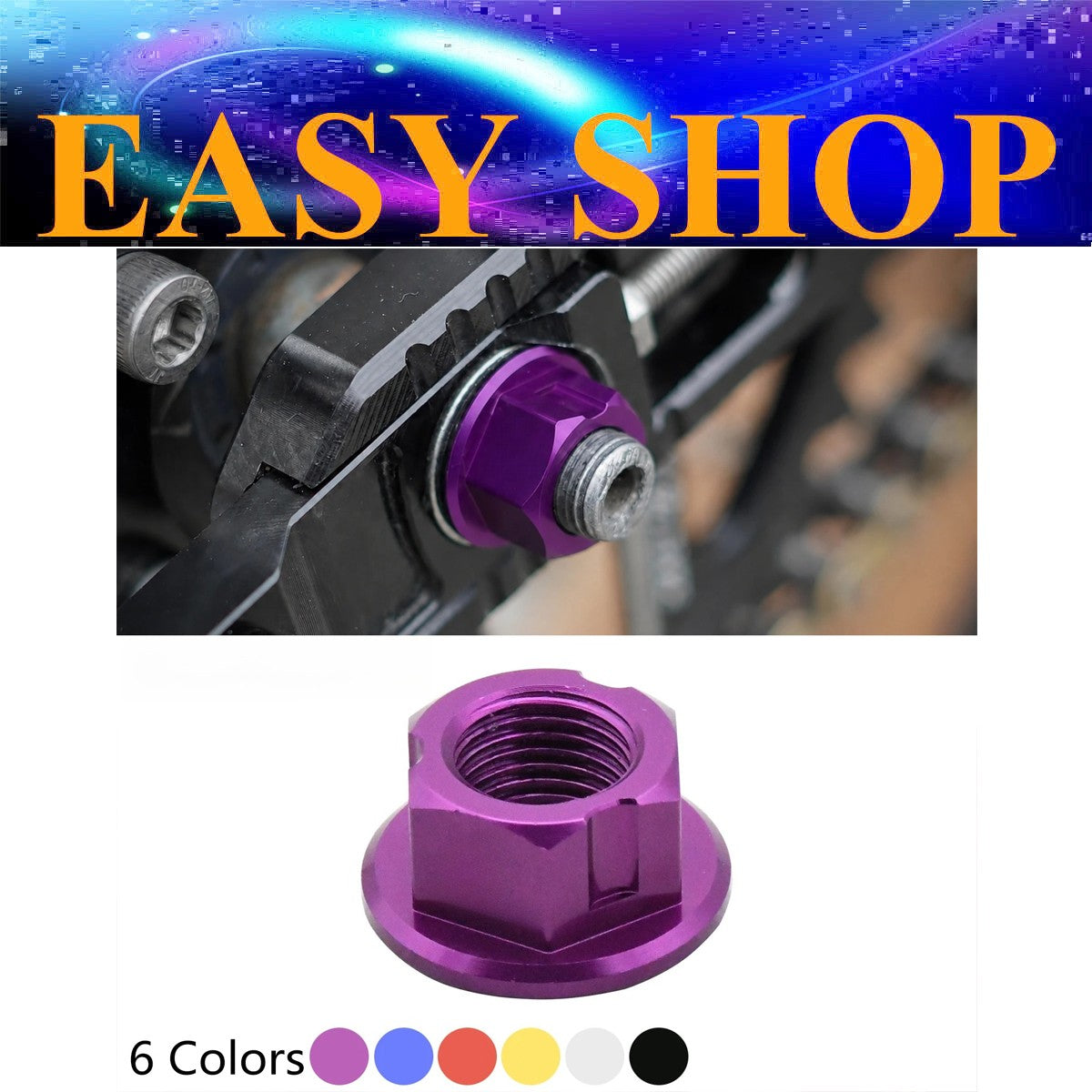 M12X1.25 Rear Wheel Axle Nut Screw for Surron Light Bee S X L1E Segway X160 X260