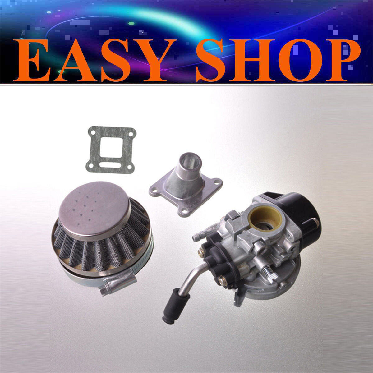 Carby Air filter Intake Manifold 50cc 70cc 80cc Motorized Motorised Push Bike