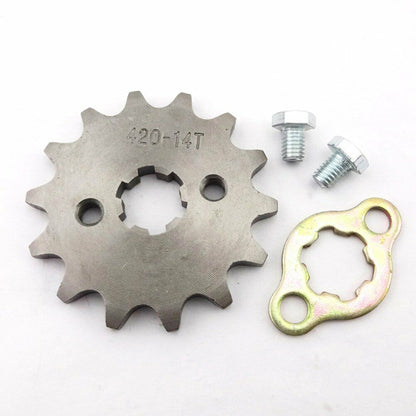 17mm 420 14T Tooth FRONT CHAIN SPROCKET 50cc 110cc 125cc 150cc ATV QUAD BIKE