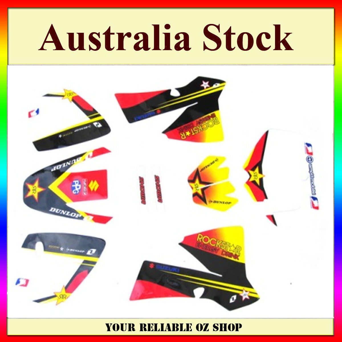 ROCKSTAR DECAL DECALS STICKERS KIT FOR KTM50 KTM 2002-2008 SX 50CC DE35 BIKE
