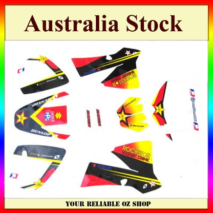 ROCKSTAR DECAL DECALS STICKERS KIT FOR KTM50 KTM 2002-2008 SX 50CC DE35 BIKE