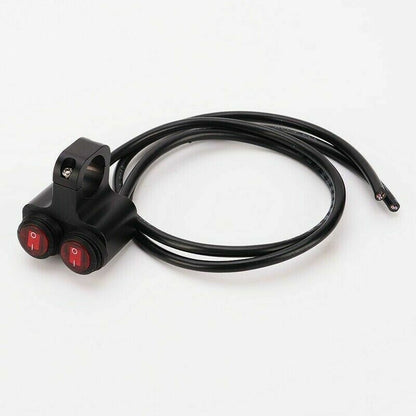 Motorcycle Waterproof Handlebar Headlight Fog Spot light Dual On Off Switch Bike