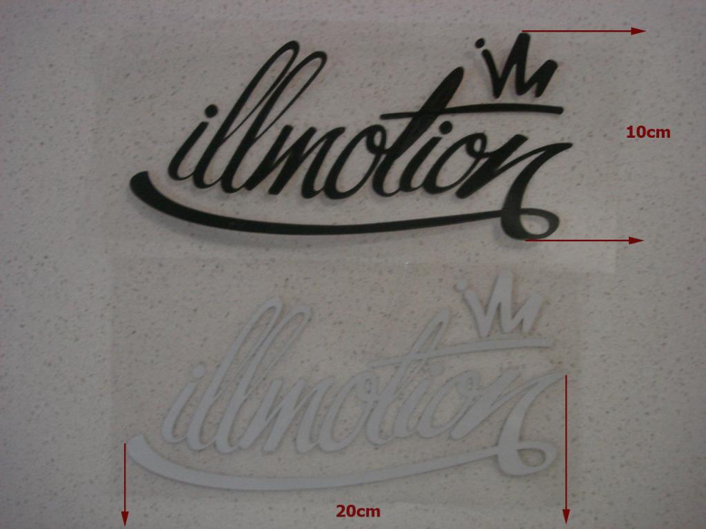PAIR Of Illmotion Neo Chrome Decals - Illest JDM Stance Stickers (7" Length)