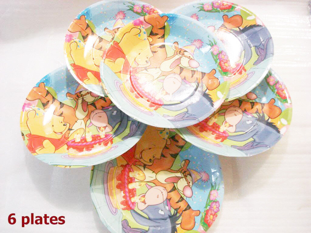 Baby Shower Birthday Party Supply Winnie Table Disposal Cup Plate Card Boy Girl