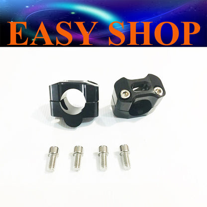 22mm 28mm CNC Black Handle Bar Clamp Riser 7/8" 11/8" Dirt ATV Quad Pit Pro Bike