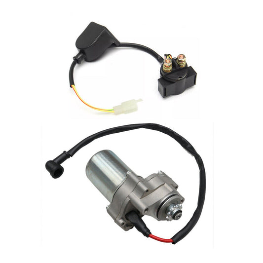 2 Stud Mount Start Starter Motor & Solenoid 50cc 90cc 110cc 125cc Scooter Buggy