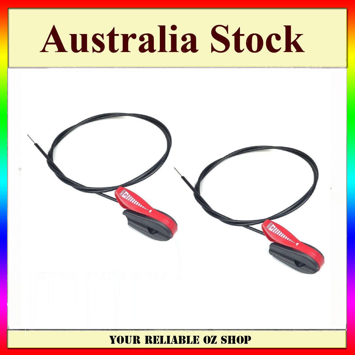 2X Throttle Control Switch Lever Cable For Petrol MASPORT ROVER Lawnmower Engine