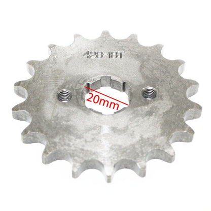428 18T 20mm Drive Front Counter Sprocket ATV Pit Bike Lifan YX Loncin, 110 125
